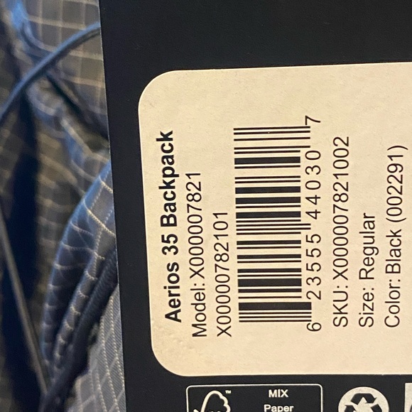 NWT Arcteryx Aerios 35 Backpack - Picture 7 of 8